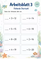 Vorschau - Arbeitsblätter - Ergänzen bis 20 Klasse 1 | Mathematik | 5 Arbeitsblätter als PDF - Seite 3