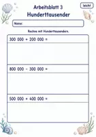 Vorschau - Arbeitsblätter - Kopfrechnen bis 1 Million | Mathematik Klasse 4 | 6 Arbeitsblätter als PDF - Seite 3