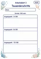 Vorschau - Arbeitsblätter - Rechnen mit Tausenderzahlen | Mathematik Klasse 4 | 6 Arbeitsblätter als PDF - Seite 3