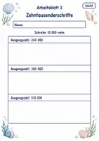 Vorschau - Arbeitsblätter - Rechnen mit Zehntausenderzahlen | Mathematik Klasse 4 | 6 Arbeitsblätter als PDF - Seite 3