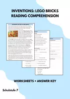 Vorschau - Arbeitsblätter - INVENTIONS: TOY BRICKS Reading Comprehension (More 3 Unit 8) - Deckblatt