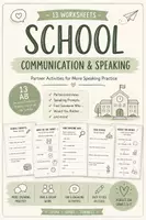 Vorschau - Arbeitsblätter - Speaking & Communication: School – 12 Partner-Interviews & Speaking Worksheets rund um Schule, Fächer & Alltag / Englisch Klasse 5-7 - Deckblatt