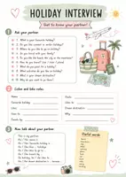 Vorschau - Arbeitsblätter - Speaking & Communication: Holidays & Travelling – 12 Partner-Interviews rund ums Reisen / Englisch Klasse 5-7 - Seite 1