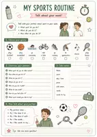 Vorschau - Arbeitsblätter - Speaking & Communication: Sports – 12 Partner-Interviews & Speaking Worksheets rund um Sport, Bewegung & Lieblingsteams / Englisch Klasse 5-7 - Seite 1