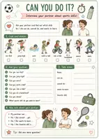 Vorschau - Arbeitsblätter - Speaking & Communication: Sports – 12 Partner-Interviews & Speaking Worksheets rund um Sport, Bewegung & Lieblingsteams / Englisch Klasse 5-7 - Seite 2