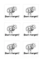 Vorschau - Arbeitsblätter - Sticky Note Template "Don't forget!" "Nicht vergessen!" - Seite 2