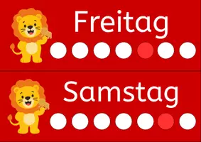 Vorschau - Poster - Kalender für die Grundschule – Wochentage, Monate & Datum | Löwenklasse - Seite 3