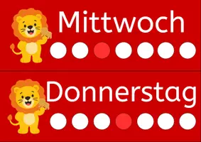 Vorschau - Poster - Kalender für die Grundschule – Wochentage, Monate & Datum | Löwenklasse - Seite 2