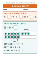 Vorschau - Stundenentwürfe - Mathe Klasse 1: Minus über die 10 – zurück zur 10 - Seite 2