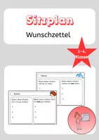 Vorschau - Arbeitsblätter - Wunschzettel Sitzordnung | Sitzplatz-Wünsche für die Grundschule | Sitzordnung Kinder - Deckblatt