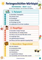Vorschau - Arbeitsblätter - Feriengeschichten-Würfelspiel – Kreatives Schreiben für die Sommerferien Deutsch - Seite 3