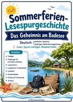 Vorschau - Arbeitsblätter - Einfache Sommerferien-Lesespurgeschichte – Das Geheimnis am Badesee | Deutsch - Deckblatt