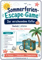 Vorschau - Spiele - Sommerferien-Escape-Game Deutsch – Der verschwundene Koffer - Deckblatt