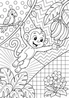Vorschau - Arbeitsblätter - Affe MEGABUNDLE - Wissenskartei, Lückentext, Steckbrief, Suchsel, Quizkarten, POP Art Malvorlagen - Seite 2