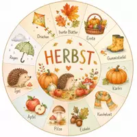 Vorschau - Bildkarten - Herbst-Legekreis – Herbstsymbole kindgerecht erklärt | Morgenkreis | Herbstprojekt | Kita | Kindergarten | Vorschule - Seite 1
