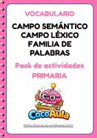 Vista previa - Unidades / Secuencias / Situaciones de Aprendizaje - Pack vocabulario: CAMPO SEMÁNTICO, CAMPO LÉXICO y FAMILIA DE PALABRAS - Portada