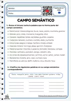 Vista previa - Unidades / Secuencias / Situaciones de Aprendizaje - Pack vocabulario: CAMPO SEMÁNTICO, CAMPO LÉXICO y FAMILIA DE PALABRAS - página 2
