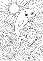 Vorschau - Arbeitsblätter - Delfin MEGABUNDLE - Wissenskartei, Lückentext, Steckbrief, Suchsel, Quizkarten, POP Art Malvorlagen - Seite 2
