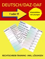 Vorschau - Arbeitsblätter - Rechtschreibung: f oder ff? Arbeitsblätter mit Lösungen - Deckblatt