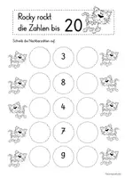 Vorschau - Arbeitsblätter - Mathe Jahreswiederholung: Rocky rockt die Zahlen bis 20 - Seite 2