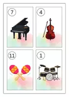Vorschau - Arbeitsblätter - Materialpaket - Spiele / Games - Musikinstrumente / musical instruments - Englisch - Seite 3
