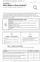 Vorschau - Arbeitsblätter - Writing Deeper Analysis Paragraphs - Seite 1