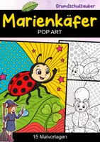 Vorschau - Mal- und Bastelvorlagen - Marienkäfer | POP Art Ausmalbilder | Insekten | 15 Malvorlagen - Deckblatt