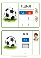 Vorschau - Arbeitsblätter - Rhythmusbausteine Fußball - Fußball im Musikunterricht Rhythmuskarten, Body Percussion & Arbeitsblätter - Seite 3