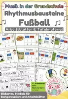 Vorschau - Arbeitsblätter - Rhythmusbausteine Fußball - Fußball im Musikunterricht Rhythmuskarten, Body Percussion & Arbeitsblätter - Deckblatt