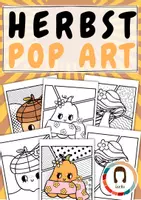 Vorschau - Mal- und Bastelvorlagen - Herbst Pop Art – Differenziertes Kunstprojekt - Deckblatt