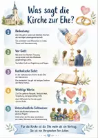 Vorschau - Arbeitsblätter - Lernposter + Arbeitsblätter zum Thema "Was sagt die Kirche zur Ehe?" + Lösung & MP3 + Mindmap + Infografik - Deckblatt