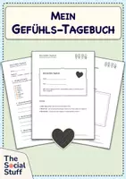 Vorschau - Arbeitsblätter - Mein Gefühls-Tagebuch / Grundschule / Gefühle erkennen & benennen - Deckblatt
