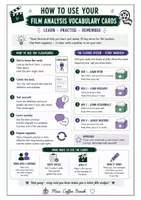 Vorschau - Aufgabenkarten - Film Analysis Vocabulary Cards (Lernkarten EF-Q2) - Seite 1
