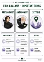 Vorschau - Aufgabenkarten - Film Analysis Vocabulary Cards (Lernkarten EF-Q2) - Seite 2