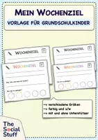 Vorschau - Arbeitsblätter - Mein Wochenziel / Zielsetzungsblatt für die Grundschule - Deckblatt