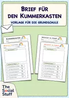 Vorschau - Arbeitsblätter - Brief für den Kummerkasten / Vorlagen für die Grundschule - Deckblatt