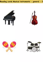 Vorschau - Spiele - Materialpaket - Lesekarten/Bildkarten Musikinstrumente / musical instruments Easy and Medium - Englisch - Seite 3