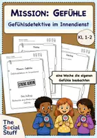 Vorschau - Arbeitsblätter - Mission Gefühle: Gefühlsdetektive im Innendienst / Klasse 1 & 2 / Soziales Lernen // kostenlos - Deckblatt