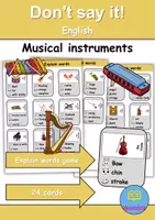 Vorschau - Arbeitsblätter - Don't say it!: Musikinstrumente / musical instruments - Englisch Spiel (Sag es nicht!) - Deckblatt