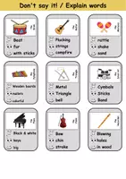 Vorschau - Arbeitsblätter - Don't say it!: Musikinstrumente / musical instruments - Englisch Spiel (Sag es nicht!) - Seite 1