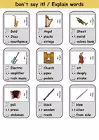 Vorschau - Arbeitsblätter - Don't say it!: Musikinstrumente / musical instruments - Englisch Spiel (Sag es nicht!) - Seite 2