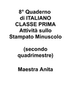 anteprima - Serie di lezioni - Quaderno n° 8 classe prima Stampato minuscolo - Pagina 1