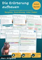 Vorschau - Arbeitsblätter - Erörterung: Die Erörterung aufbauen - Deckblatt