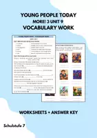 Vorschau - Arbeitsblätter - Young People Today Vocabulary Work - MORE 3 UNIT 9 (teenage activities) - Deckblatt