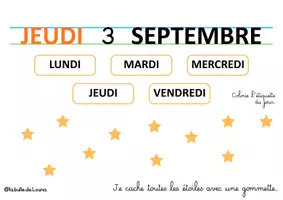 Aperçu - Feuilles d'exercices - Mon carnet des dates MS P1 - Page 3
