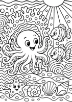 Vorschau - Arbeitsblätter - Oktopus MEGABUNDLE - Wissenskartei, Lückentext, Steckbrief, Suchsel, Quizkarten, POP Art Malvorlagen - Seite 2
