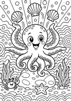 Vorschau - Arbeitsblätter - Oktopus MEGABUNDLE - Wissenskartei, Lückentext, Steckbrief, Suchsel, Quizkarten, POP Art Malvorlagen - Seite 3