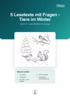 Vorschau - Arbeitsblätter - Tiere im Winter – 5 Lesetexte mit Aufgaben | Klasse 3-4 - Deckblatt