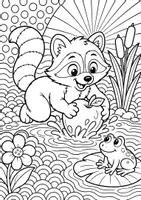 Vorschau - Arbeitsblätter - Waschbär MEGABUNDLE - Wissenskartei, Lückentext, Steckbrief, Suchsel, Quizkarten, POP Art Malvorlagen - Seite 3