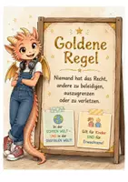 Vorschau - Poster - Kostenloses Klassenplakat „Goldene Regel“ – Für einen respektvollen Umgang in der Schule und im Internet - Seite 1